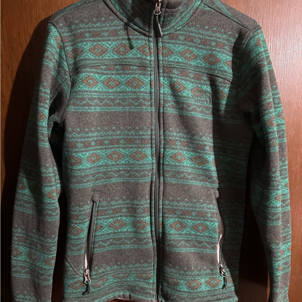 The North Face Green and Gray Ski Jacket